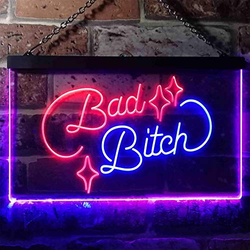 Bad Bitch Dual LED Neon Light Sign